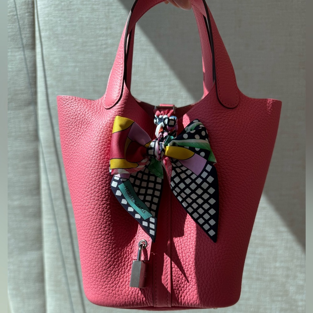 Hermes Picotin 18 in Rose Azalée in Taurillon Clemence Leather with PHW